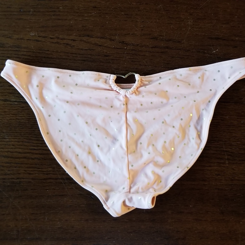 Victoria's Secret peach gold bikini bottom size L - Picture 2 of 4